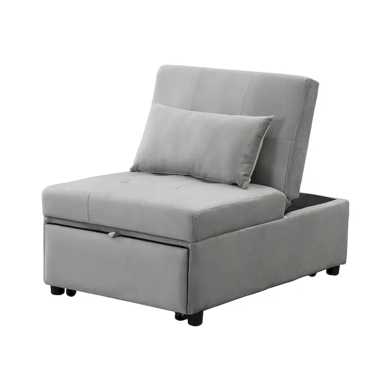 Pouf Letto Pieghevole - Grigio | Design Multifunzionale 4-in-1