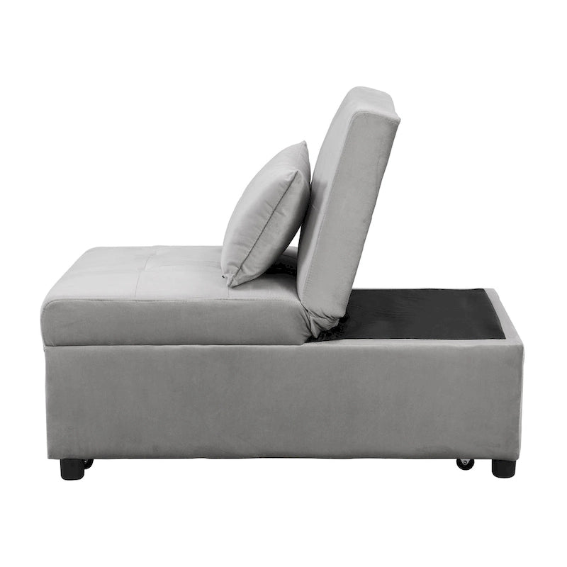 Pouf Letto Pieghevole - Grigio | Design Multifunzionale 4-in-1
