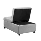 Pouf Letto Pieghevole - Grigio | Design Multifunzionale 4-in-1
