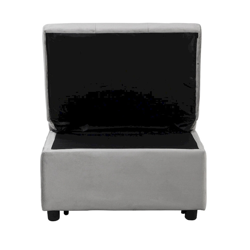 Pouf Letto Pieghevole - Grigio | Design Multifunzionale 4-in-1