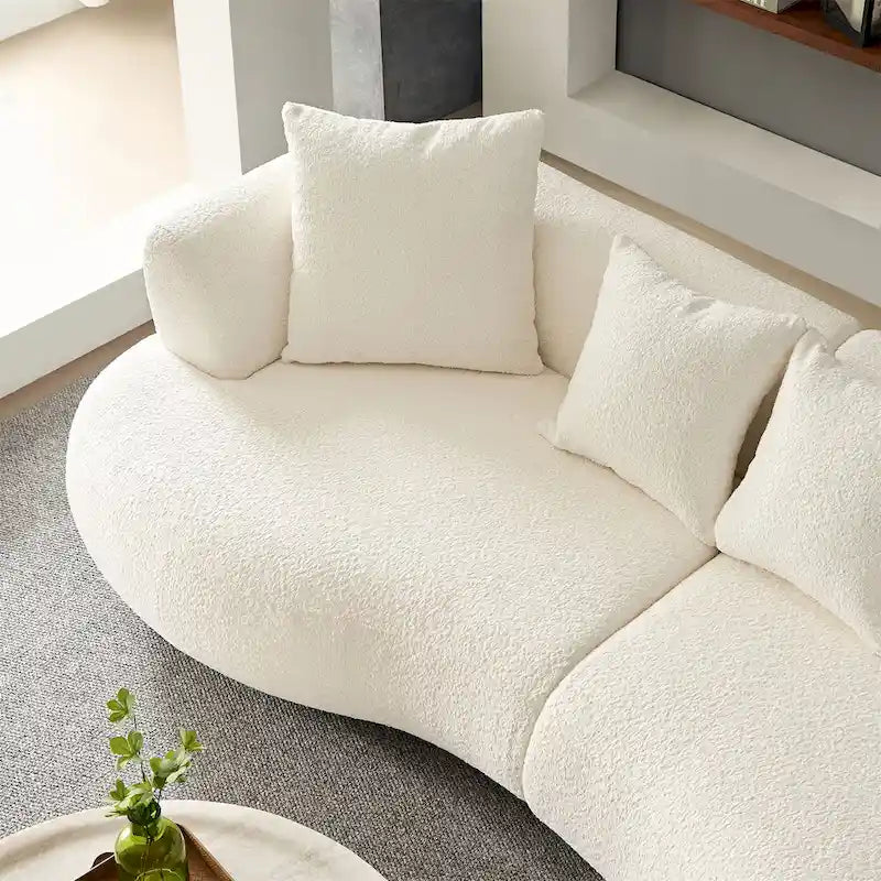 Divano curvo sezionale Mid Century Modern