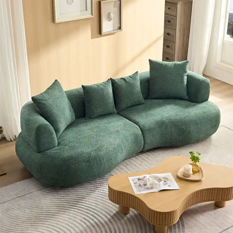 Divano curvo sezionale Mid Century Modern