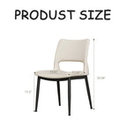 Sedie da Pranzo Moderne Minimaliste in Ecopelle – Ergonomiche, Gambe in Metallo (Confezione da 2)
