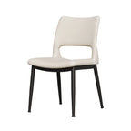 Sedie da Pranzo Moderne Minimaliste in Ecopelle – Ergonomiche, Gambe in Metallo (Confezione da 2)