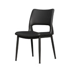 Sedie da Pranzo Moderne Minimaliste in Ecopelle – Ergonomiche, Gambe in Metallo (Confezione da 2)