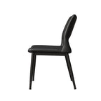 Sedie da Pranzo Moderne Minimaliste in Ecopelle – Ergonomiche, Gambe in Metallo (Confezione da 2)