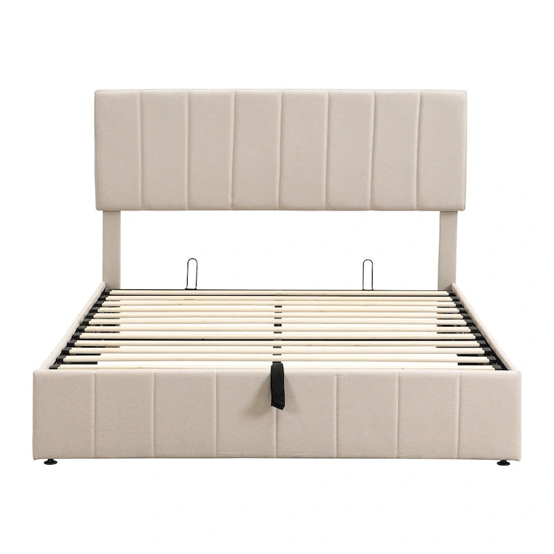 Letto imbottito con piattaforma e contenitore idraulico – Queen/Matrimoniale
