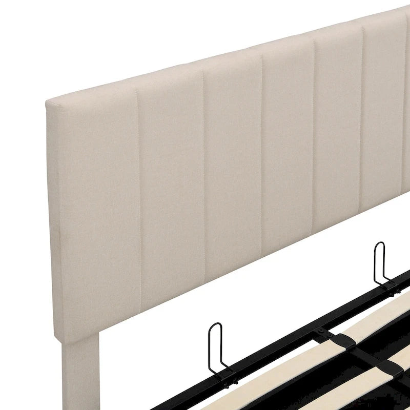 Letto imbottito con piattaforma e contenitore idraulico – Queen/Matrimoniale