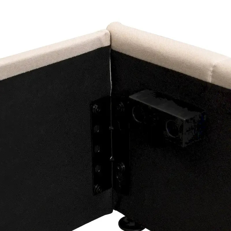 Letto imbottito con piattaforma e contenitore idraulico – Queen/Matrimoniale