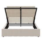 Letto imbottito con piattaforma e contenitore idraulico – Queen/Matrimoniale