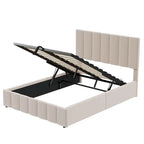 Letto imbottito con piattaforma e contenitore idraulico – Queen/Matrimoniale