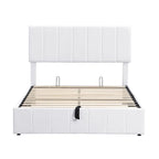 Letto imbottito con piattaforma e contenitore idraulico – Queen/Matrimoniale