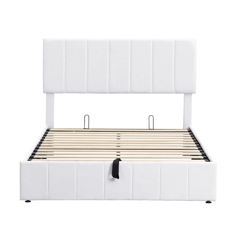 Letto imbottito con piattaforma e contenitore idraulico – Queen/Matrimoniale