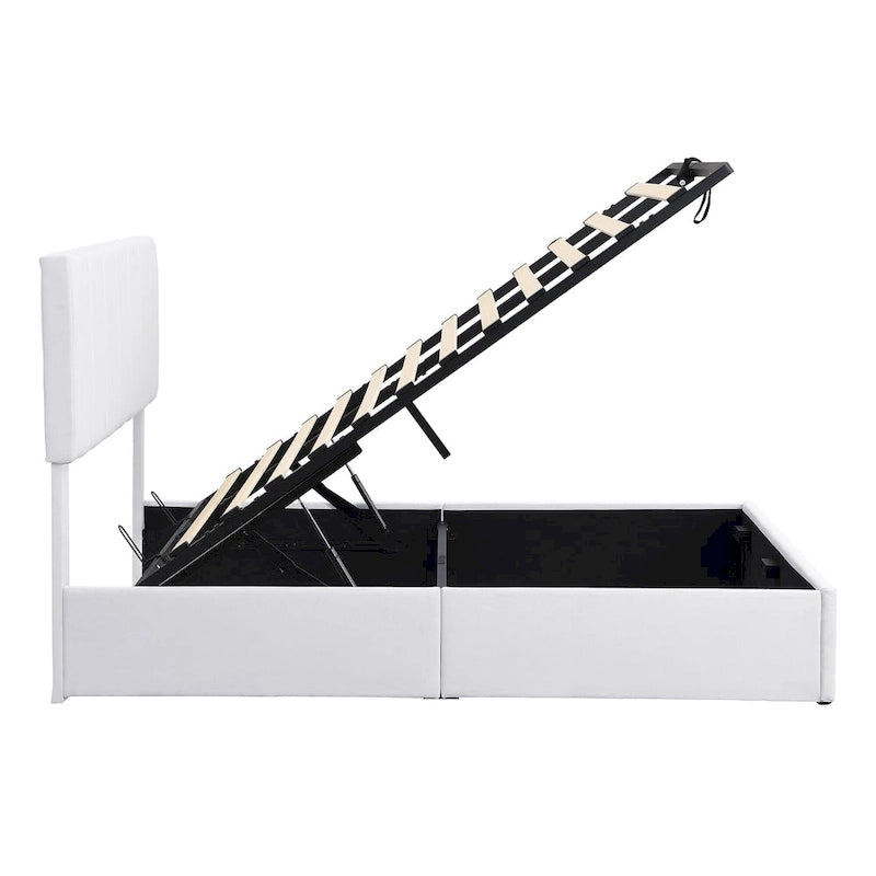 Letto imbottito con piattaforma e contenitore idraulico – Queen/Matrimoniale