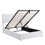 Letto imbottito con piattaforma e contenitore idraulico – Queen/Matrimoniale