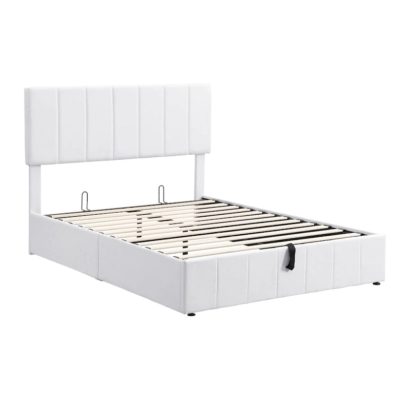 Letto imbottito con piattaforma e contenitore idraulico – Queen/Matrimoniale
