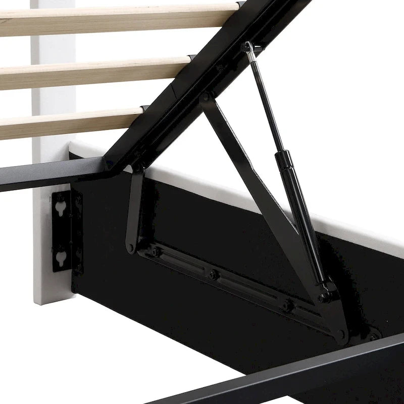 Letto imbottito con piattaforma e contenitore idraulico – Queen/Matrimoniale