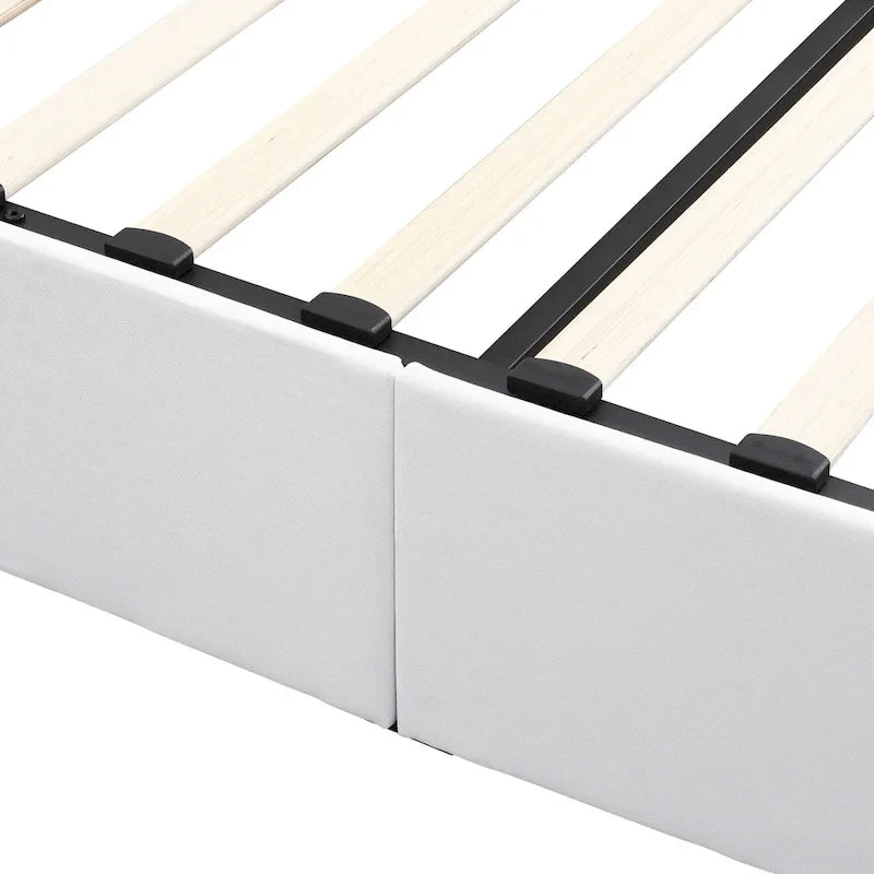 Letto imbottito con piattaforma e contenitore idraulico – Queen/Matrimoniale