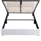 Letto imbottito con piattaforma e contenitore idraulico – Queen/Matrimoniale