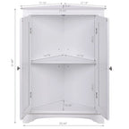 Mobile ad angolo da pavimento per casa con due ante e ripiani - 12.4P x 23.62L x 31.89A