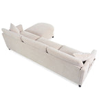 Divano componibile a 4 posti con pouf mobile e bracciolo portaoggetti – 273 cm L