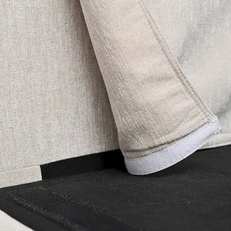 Divano componibile a 4 posti con pouf mobile e bracciolo portaoggetti – 273 cm L