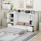 Murphy Bed with Drawers, Cabinets & USB Ports