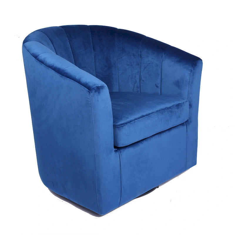 Poltrona Club girevole in velluto con cuscino removibile - Supporto ergonomico, capacità 136 kg