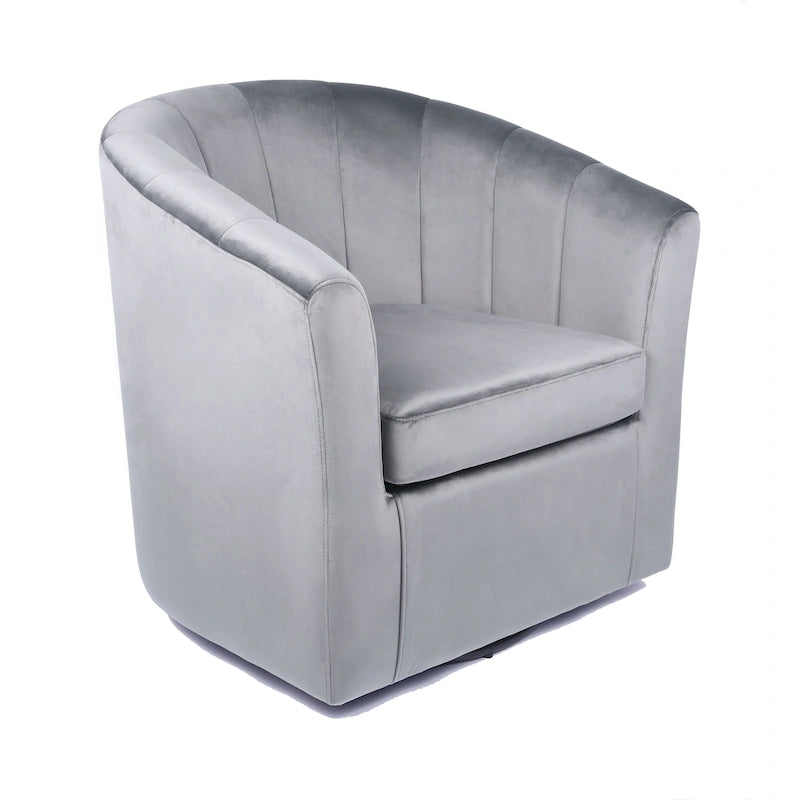 Poltrona Club girevole in velluto con cuscino removibile - Supporto ergonomico, capacità 136 kg