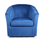 Poltrona Club girevole in velluto con cuscino removibile - Supporto ergonomico, capacità 136 kg