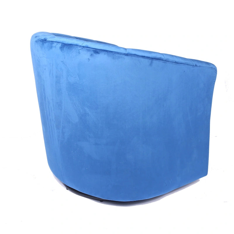 Poltrona Club girevole in velluto con cuscino removibile - Supporto ergonomico, capacità 136 kg