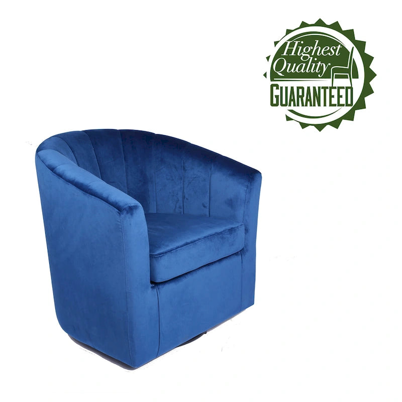 Poltrona Club girevole in velluto con cuscino removibile - Supporto ergonomico, capacità 136 kg