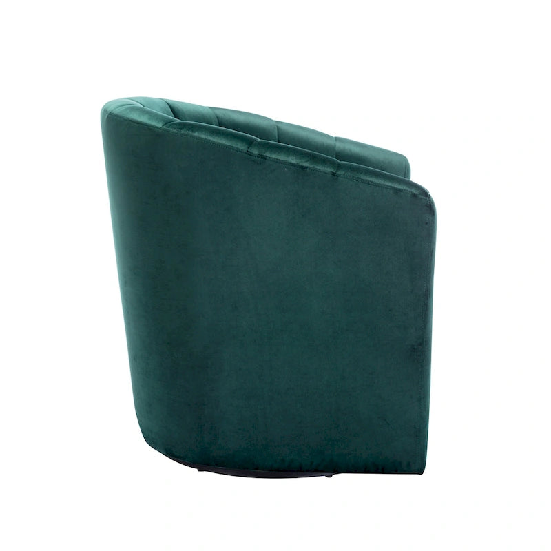 Poltrona Club girevole in velluto con cuscino removibile - Supporto ergonomico, capacità 136 kg