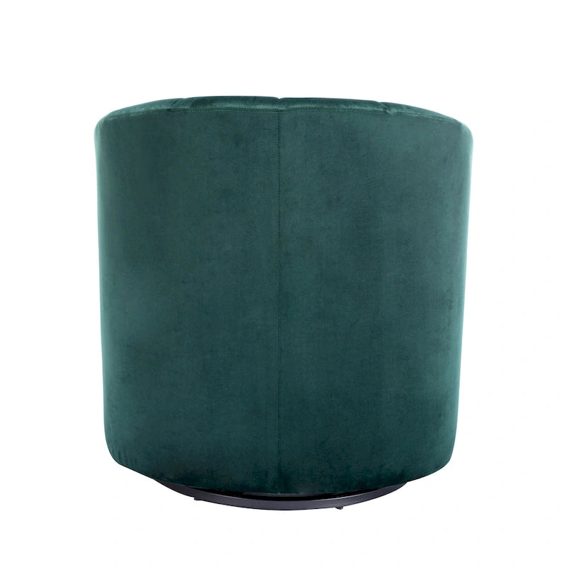 Poltrona Club girevole in velluto con cuscino removibile - Supporto ergonomico, capacità 136 kg