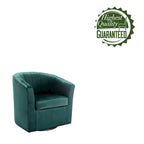 Poltrona Club girevole in velluto con cuscino removibile - Supporto ergonomico, capacità 136 kg