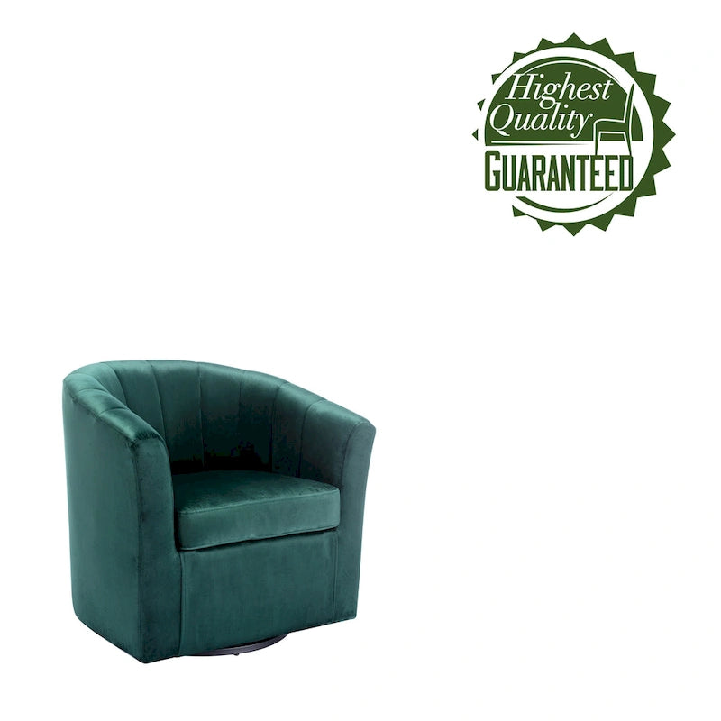 Poltrona Club girevole in velluto con cuscino removibile - Supporto ergonomico, capacità 136 kg