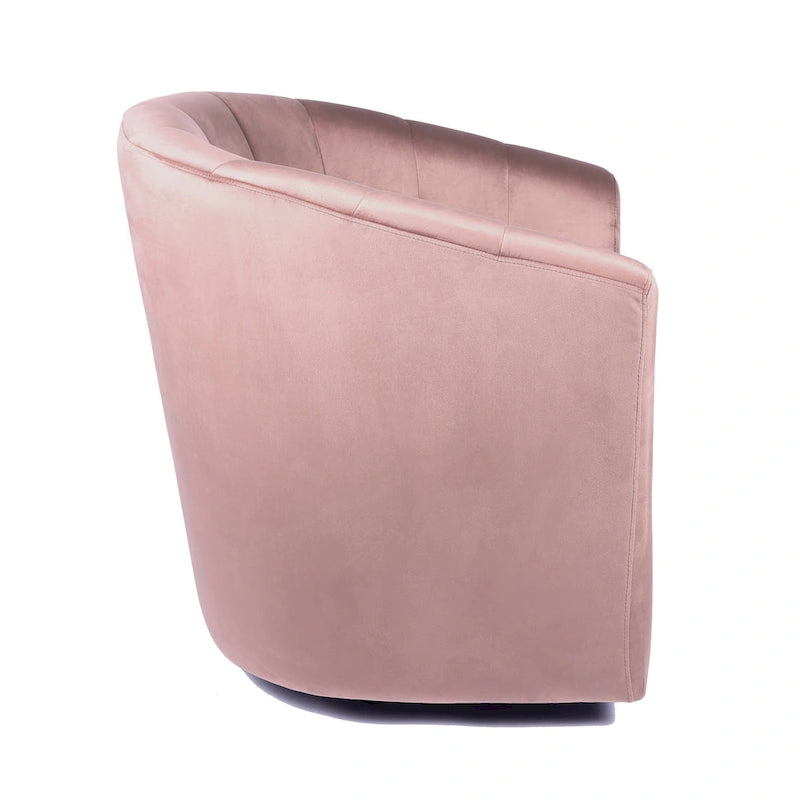 Poltrona Club girevole in velluto con cuscino removibile - Supporto ergonomico, capacità 136 kg
