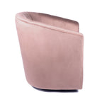 Poltrona Club girevole in velluto con cuscino removibile - Supporto ergonomico, capacità 136 kg