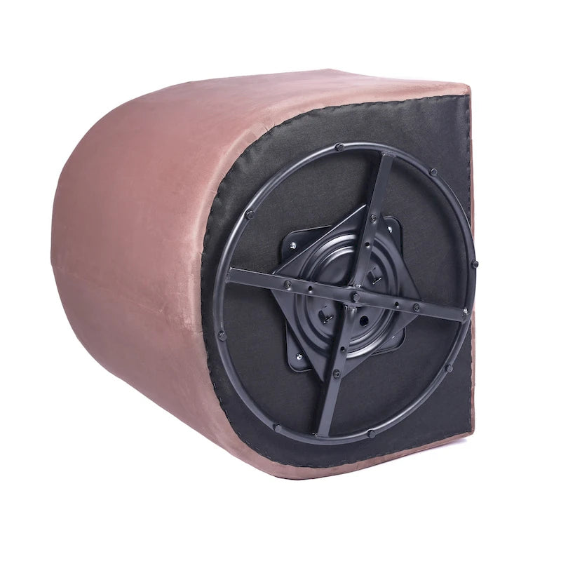 Poltrona Club girevole in velluto con cuscino removibile - Supporto ergonomico, capacità 136 kg