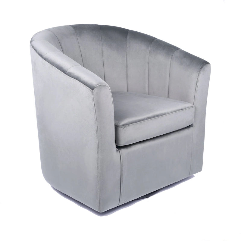 Poltrona Club girevole in velluto con cuscino removibile - Supporto ergonomico, capacità 136 kg