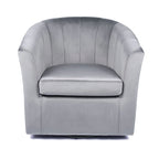 Poltrona Club girevole in velluto con cuscino removibile - Supporto ergonomico, capacità 136 kg