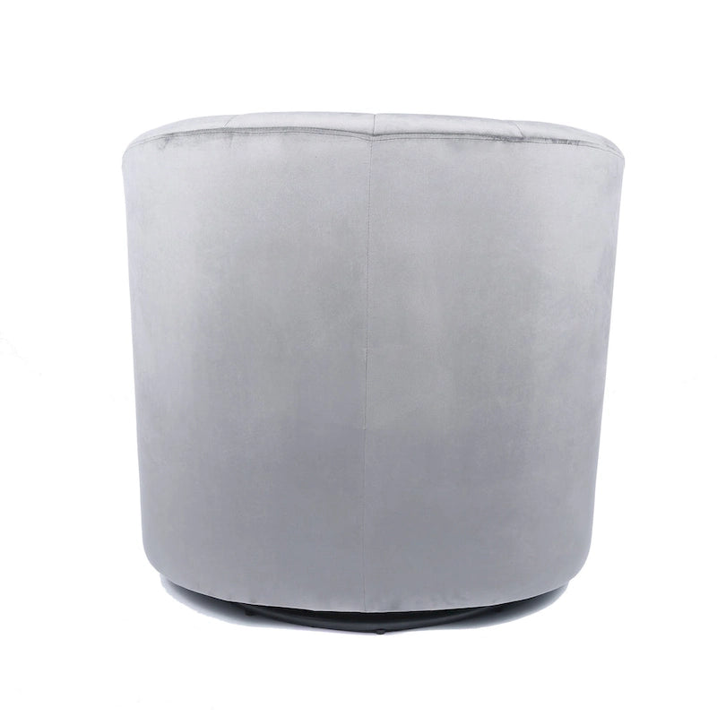 Poltrona Club girevole in velluto con cuscino removibile - Supporto ergonomico, capacità 136 kg