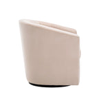 Poltrona Club girevole in velluto con cuscino removibile - Supporto ergonomico, capacità 136 kg