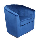 Poltrona Club girevole in velluto con cuscino removibile - Supporto ergonomico, capacità 136 kg