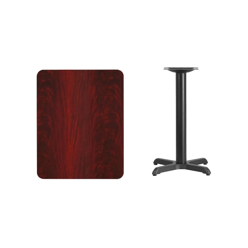 Piano tavolo rettangolare laminato 24 x 30 con base alta 22 x 22 - 24W x 30D x 31.125H