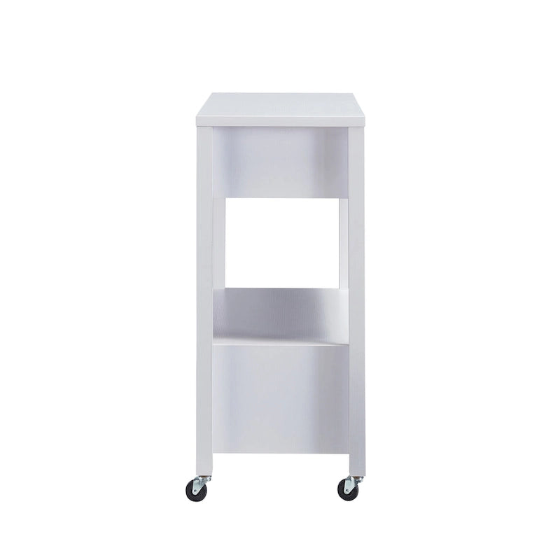 Carrello da portata moderno a 2 cassetti con portasciugamani e ripiano aperto