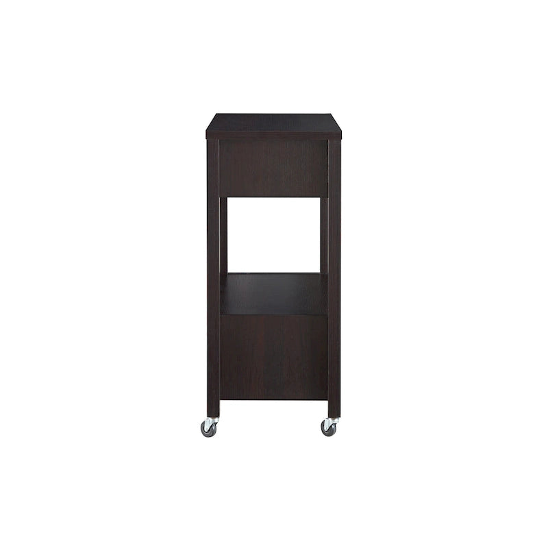 Carrello da portata moderno a 2 cassetti con portasciugamani e ripiano aperto
