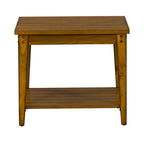 Tavolino Lampada Quadrato Oak con Ripiano Inferiore – 27" x 27"