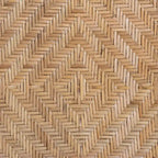 Sedia da pranzo artigianale Mid-Century Modern in rattan – Nera e Marrone Naturale