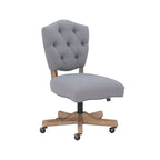 Sedia da ufficio Tufted grigia - Altezza regolabile, girevole, stile classico